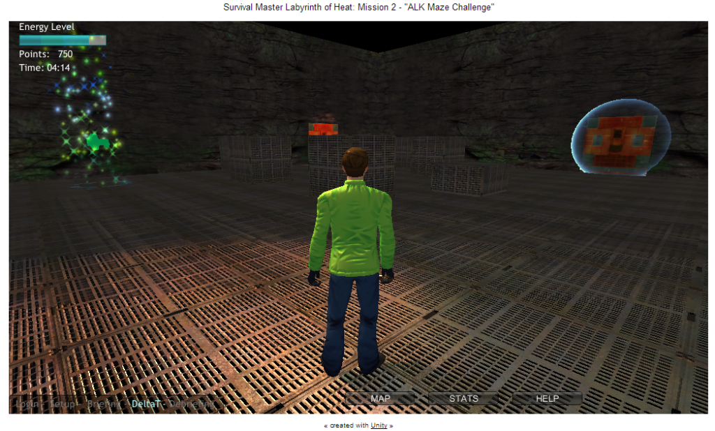 Player begins to work his way through underground maze.