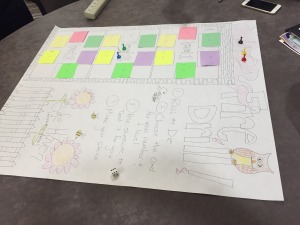 Colorful instructional game design.